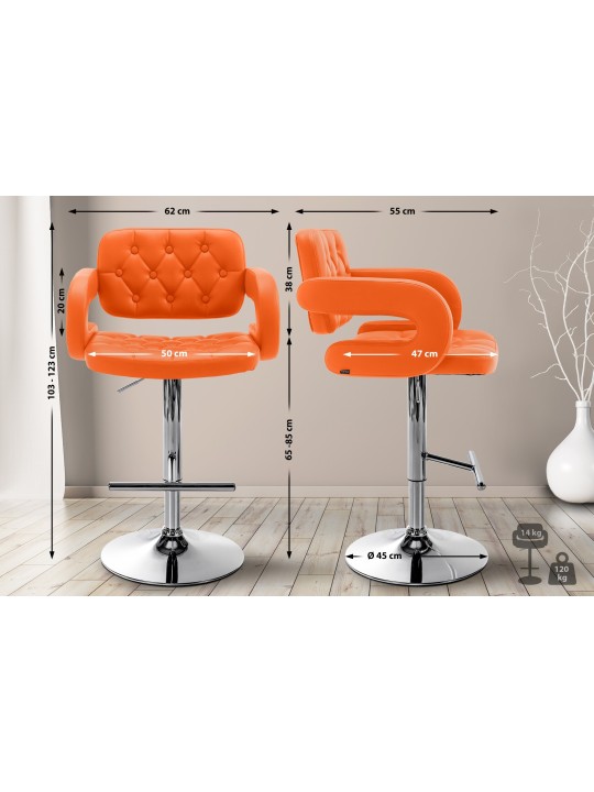 Barkruk Dublin C, oranje Barkruk Dublin C, oranje