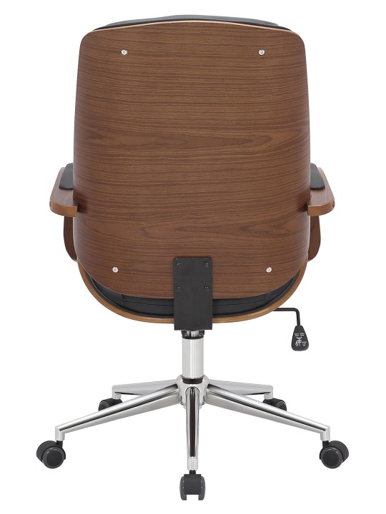 Bureaustoel Yankton, walnoot/zwart