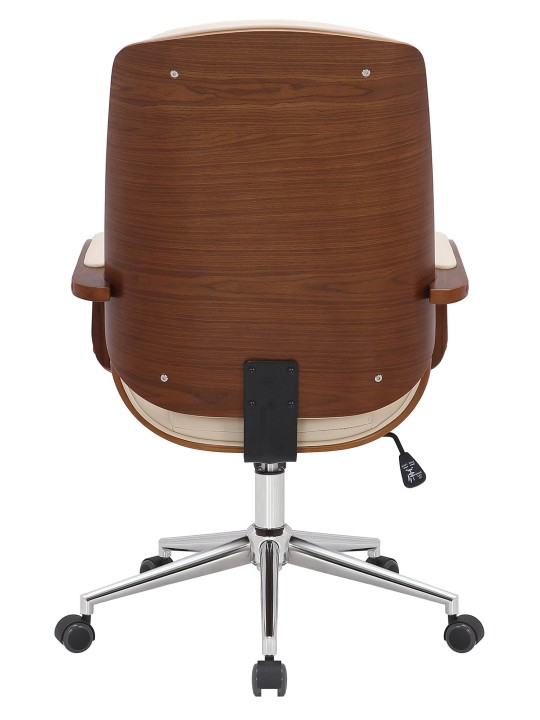 Bureaustoel Yankton, walnoot/crème