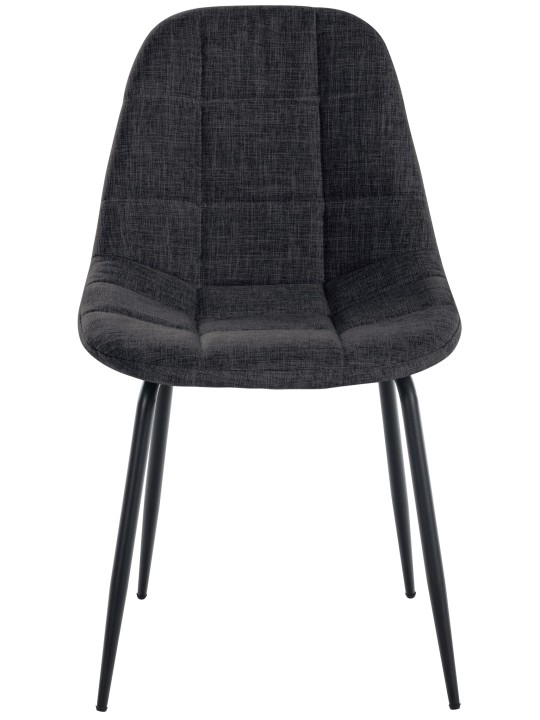 Set van 2 stoel Tom stof, donkergrijs