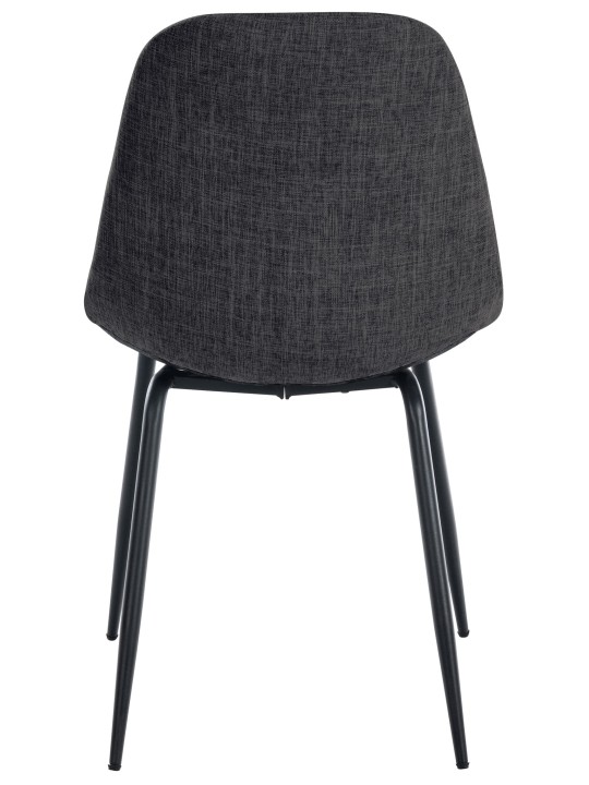 Set van 2 stoel Tom stof, donkergrijs