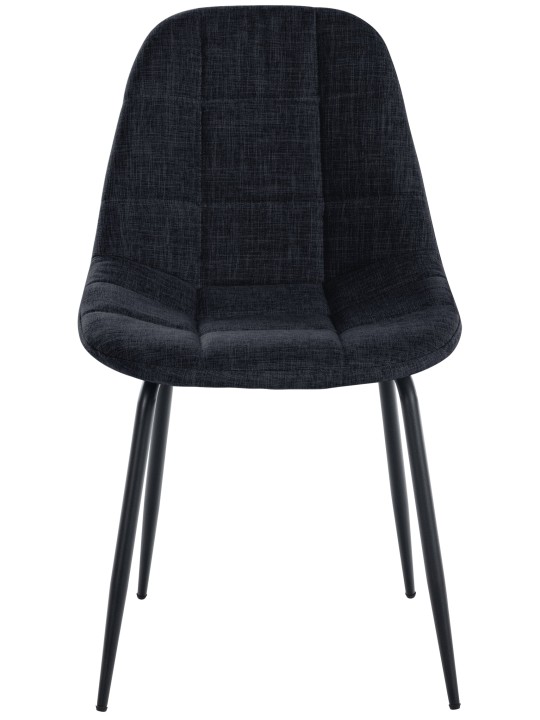 Set van 2 stoel Tom stof, zwart