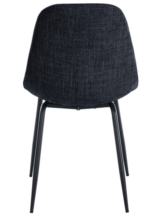 Set van 2 stoel Tom stof, zwart