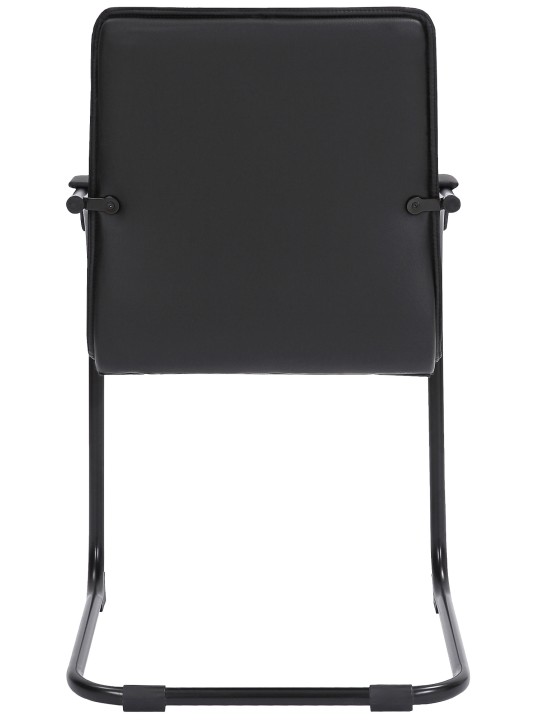 Set van 2 bezoekersstoelen Tira kunstleer, zwart/zwart