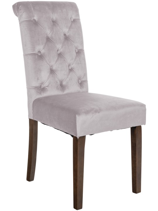 Eetkamerstoel Lisburn fluweel, grijs