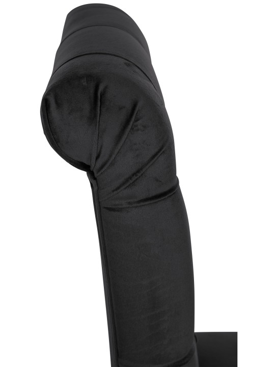 Lisburn fluwelen eetkamerstoel, zwart