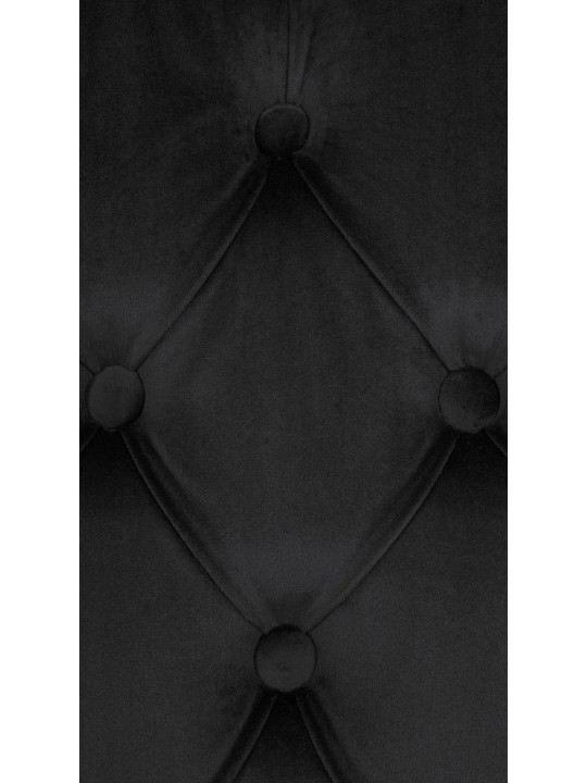 Lisburn fluwelen eetkamerstoel, zwart