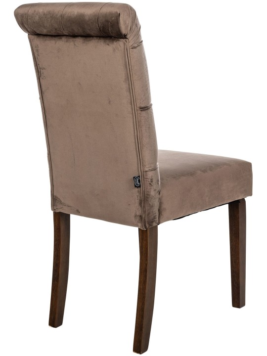 Eetkamerstoel Lisburn fluweel, bruin