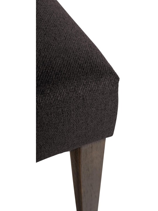 Set van 2 eetkamerstoelen Lisburn stof, zwart