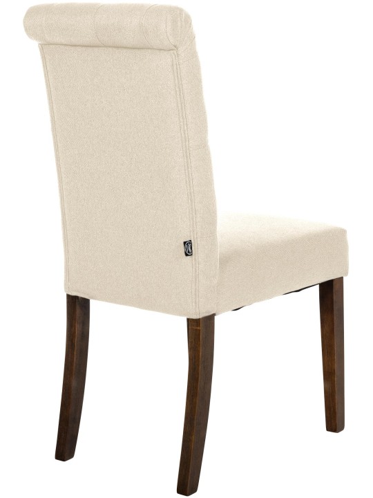 Set van 2 eetkamerstoelen Lisburn stof, crème