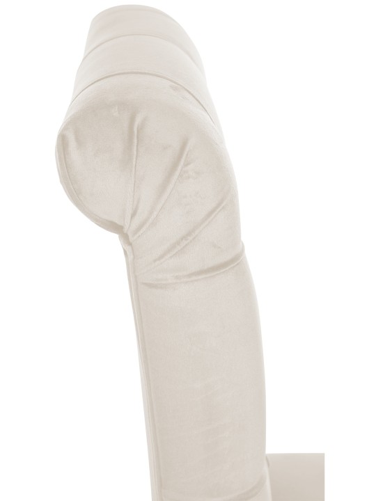 Set van 2 eetkamerstoelen Lisburn fluweel, crème