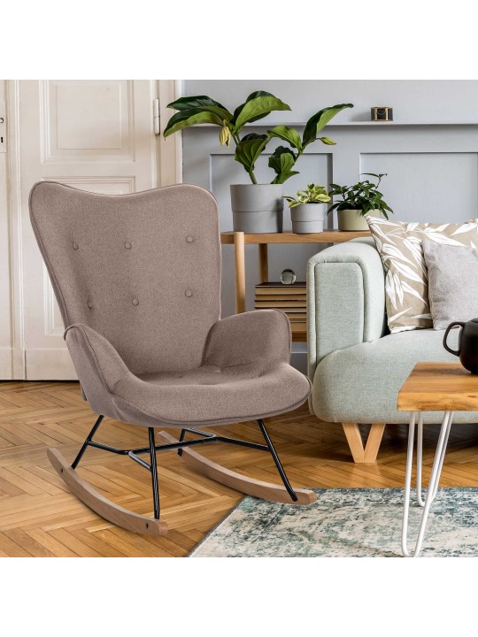 Stoel Sanka stof, taupe