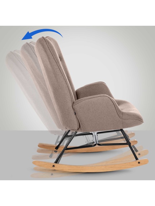 Stoel Sanka stof, taupe