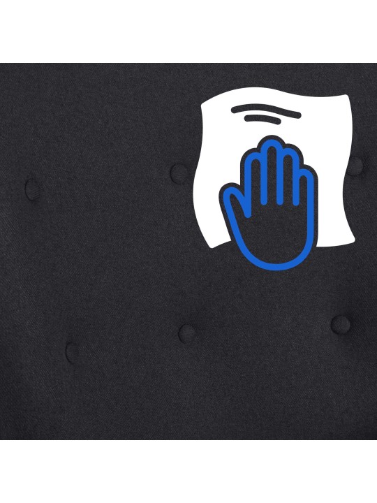 Stoel Sanka stof, zwart