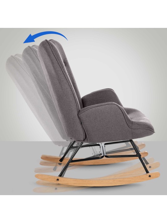 Stoel Sanka stof, donkergrijs