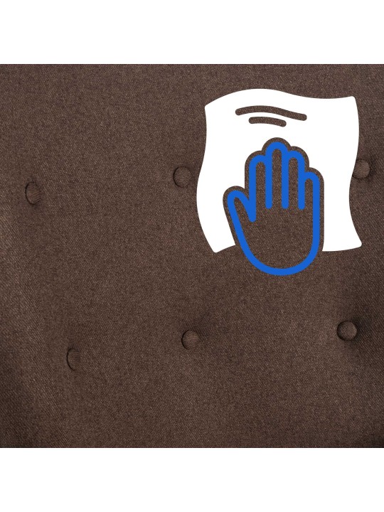 Stoel Sanka stof, bruin