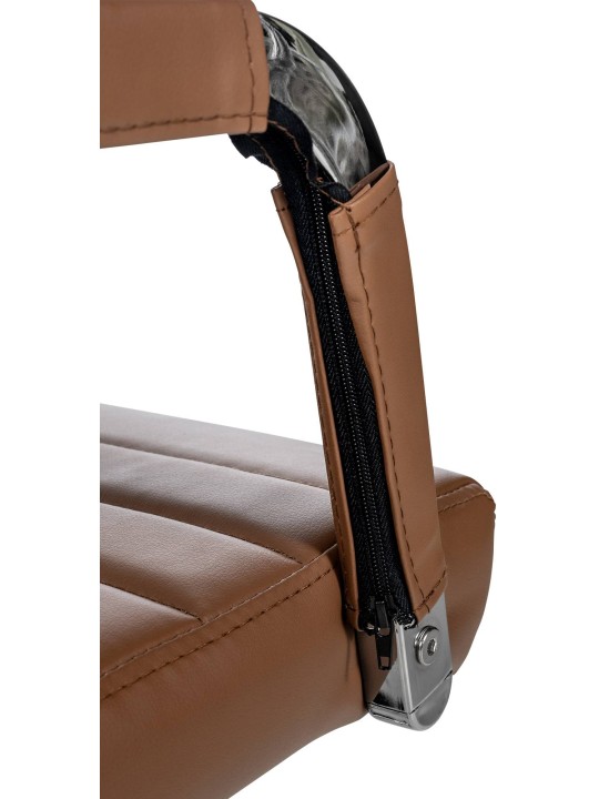 Bureaustoel Amadora kunstleer, lichtbruin