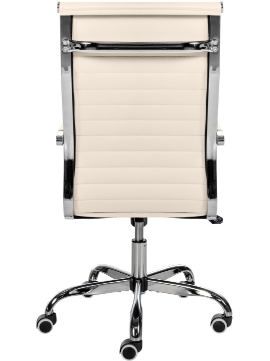 Bureaustoel Amadora kunstleer, crème