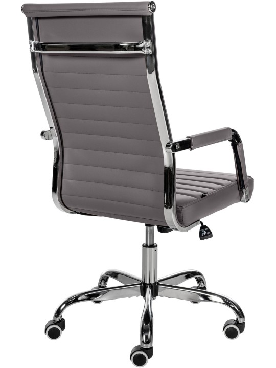 Bureaustoel Amadora kunstleer, grijs