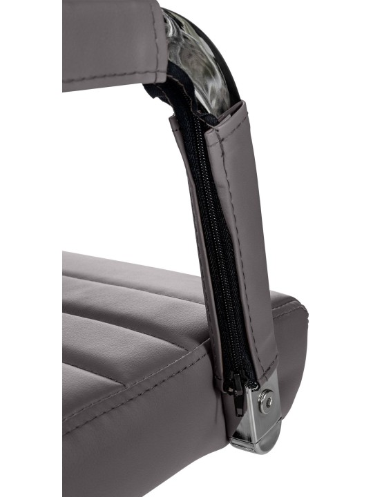 Bureaustoel Amadora kunstleer, grijs