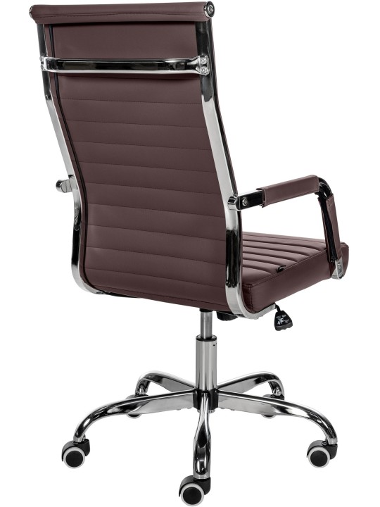 Bureaustoel Amadora kunstleer, bruin
