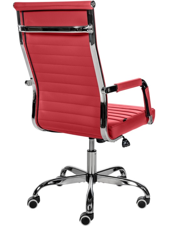 Bureaustoel Amadora kunstleer, rood