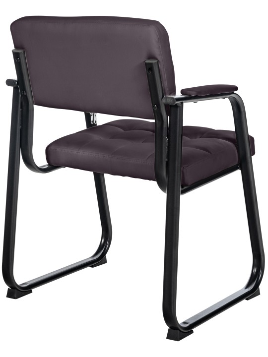 Bezoekersstoel Canada B kunstleer, bruin