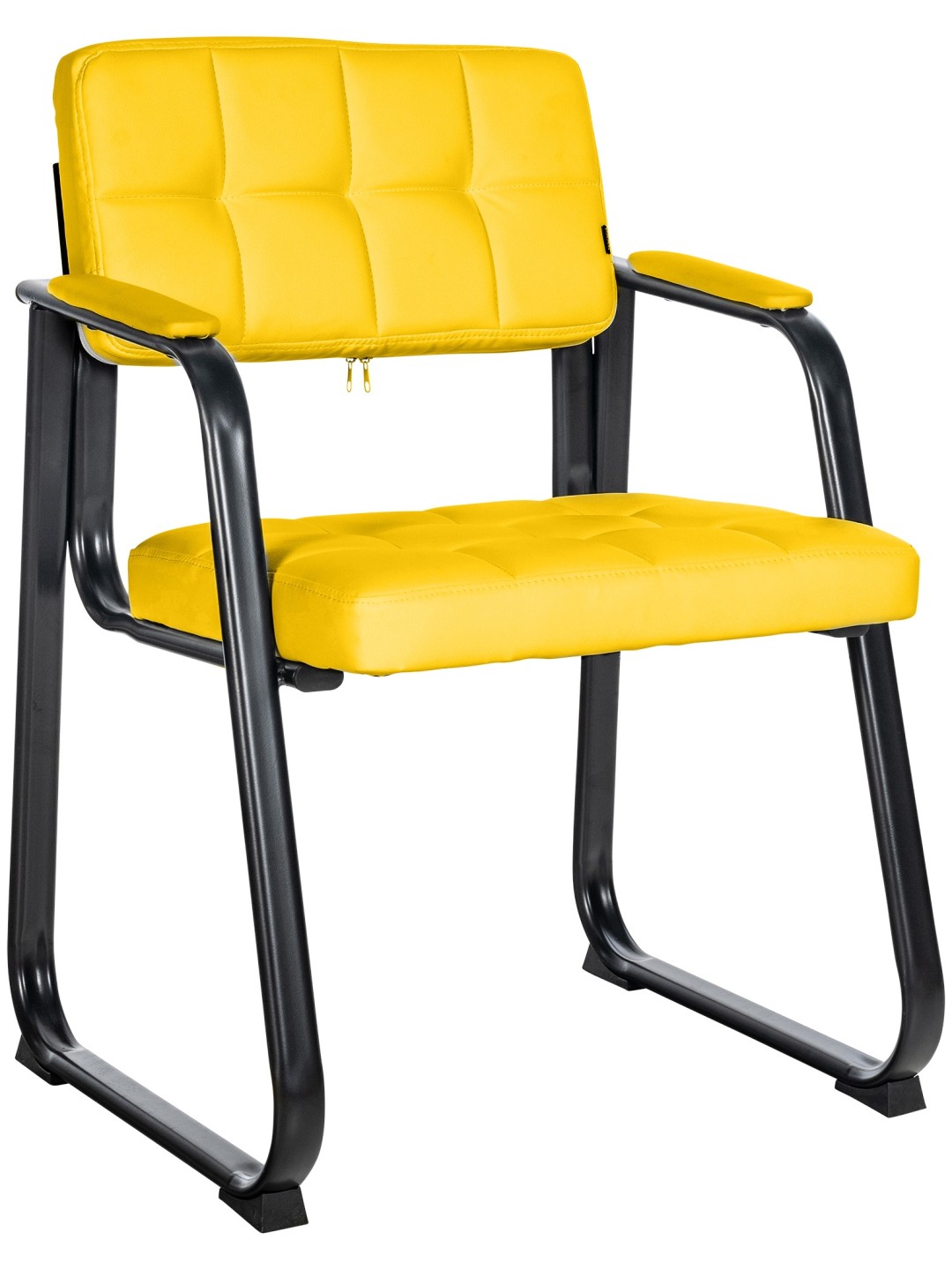Bezoekersstoel Canada B kunstleer, geel