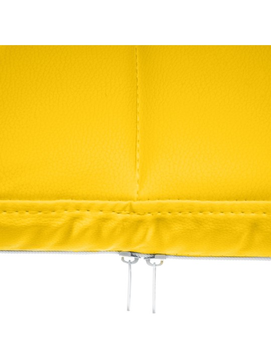 Bezoekersstoel Canada B kunstleer, geel