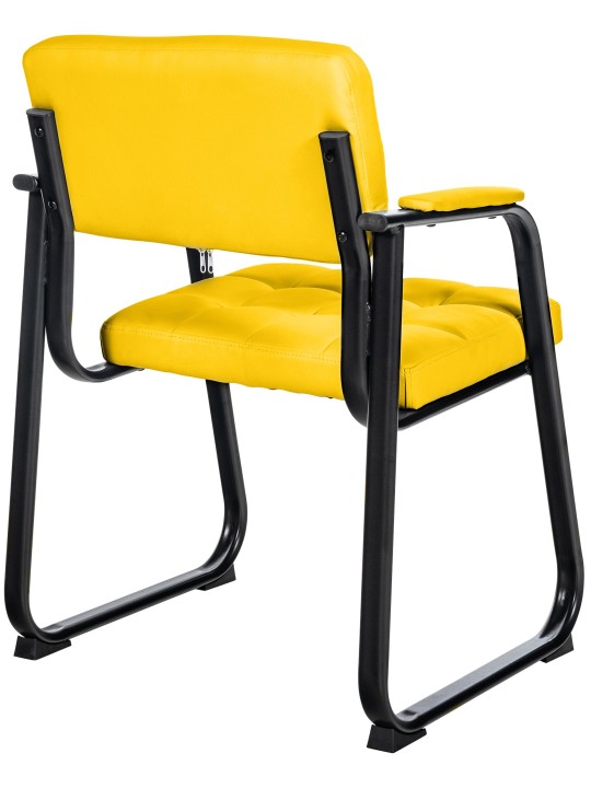 Bezoekersstoel Canada B kunstleer, geel