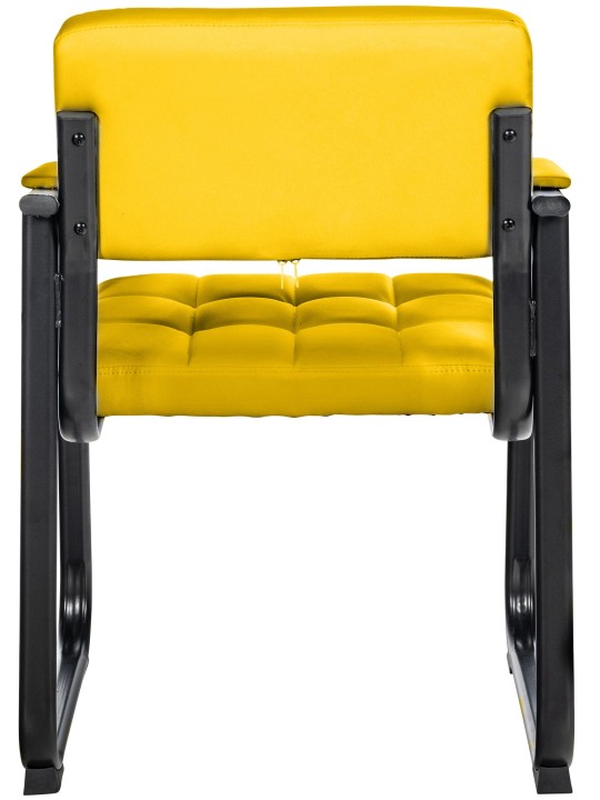 Bezoekersstoel Canada B kunstleer, geel