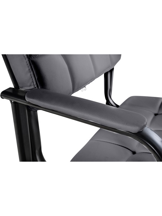 Bezoekersstoel Canada B kunstleer, grijs