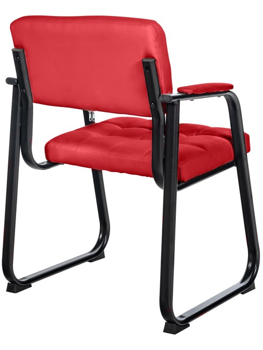 Bezoekersstoel Canada B kunstleer, rood