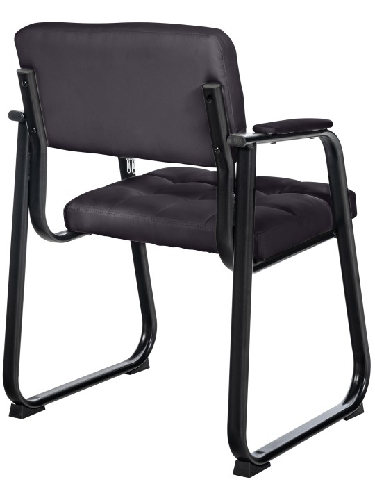 Bezoekersstoel Canada B kunstleer, zwart