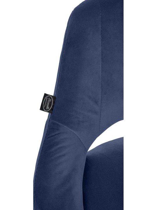 Barkruk Milet fluweel, blauw