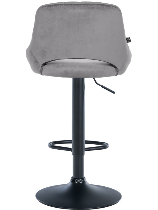 Barkruk Milet fluweel, donkergrijs