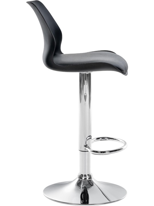 Set van 2 barkrukken Gilbert kunststof, zwart