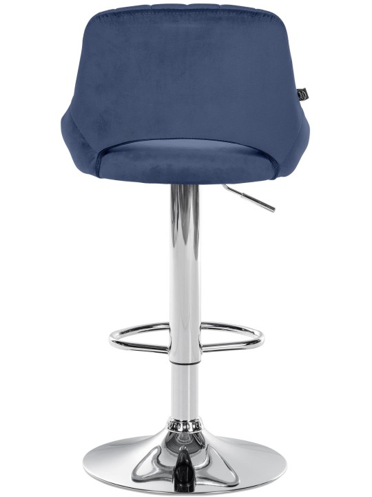 Set van 2 barkrukken Milet fluweel C, blauw