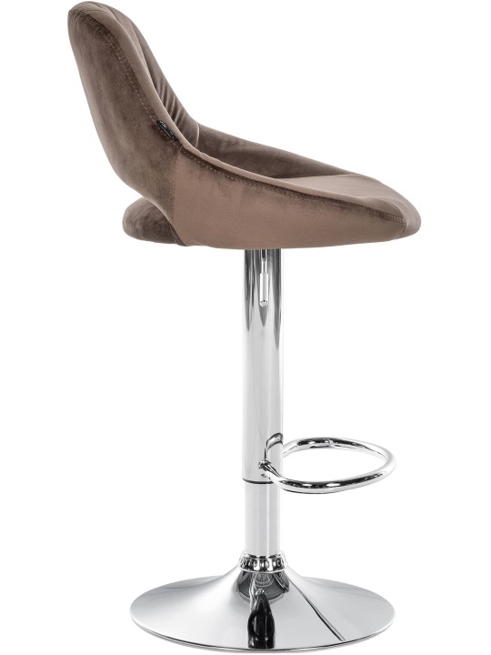 Set van 2 barkrukken Milet fluweel C, bruin