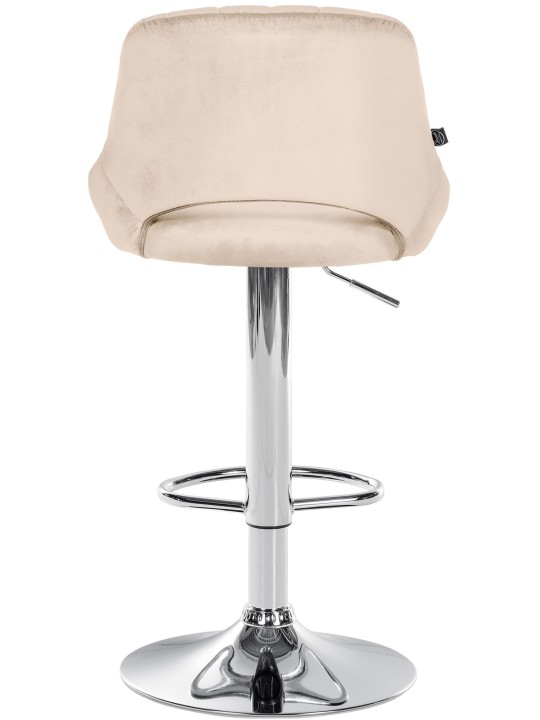 Set van 2 barkrukken Milet fluweel C, crème