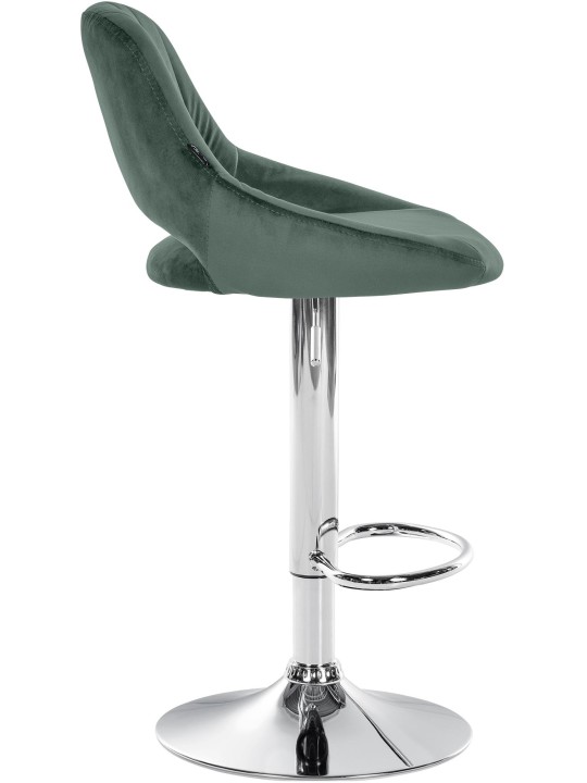 Set van 2 barkrukken Milet fluweel C, groen