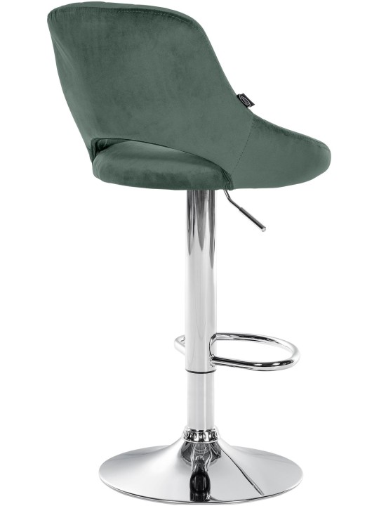 Set van 2 barkrukken Milet fluweel C, groen