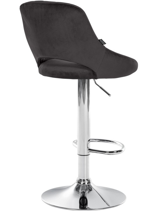 Set van 2 barkrukken Milet fluweel C, zwart