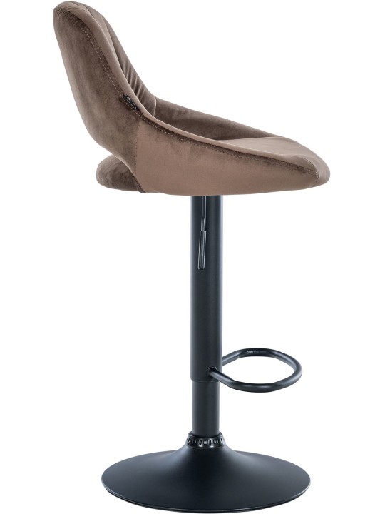 Set van 2 barkrukken Milet fluweel B, bruin