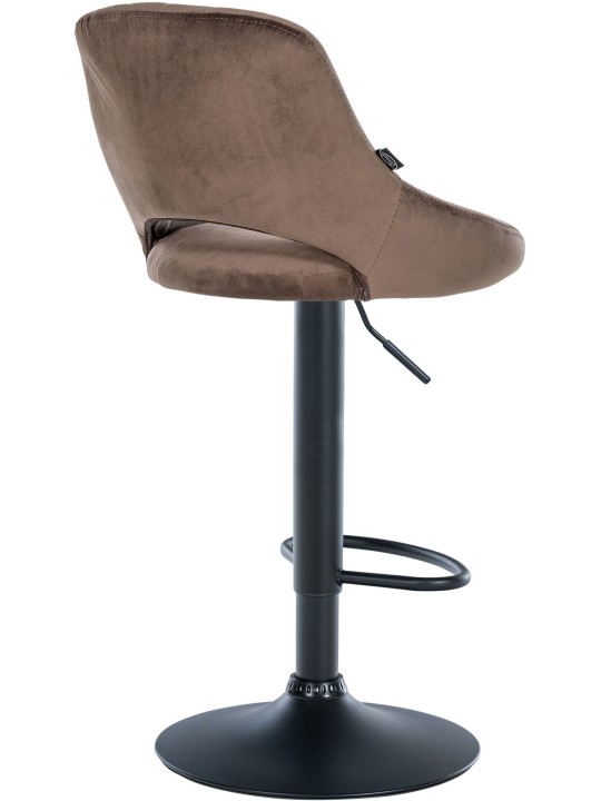 Set van 2 barkrukken Milet fluweel B, bruin