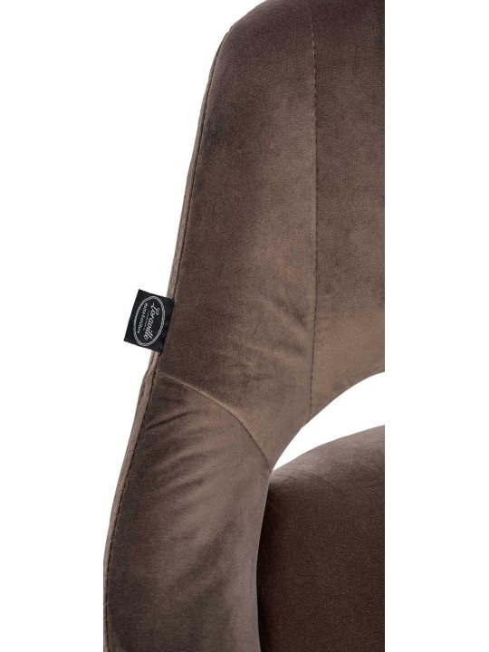 Set van 2 barkrukken Milet fluweel B, bruin