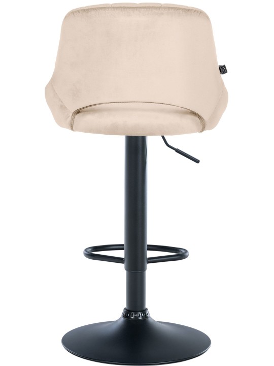 Set van 2 barkrukken Milet fluweel B, crème