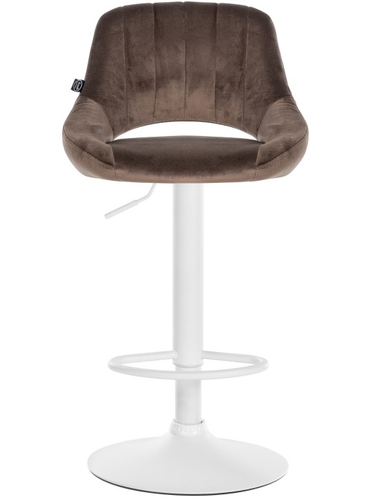 Set van 2 barkrukken Milet fluweel W, bruin