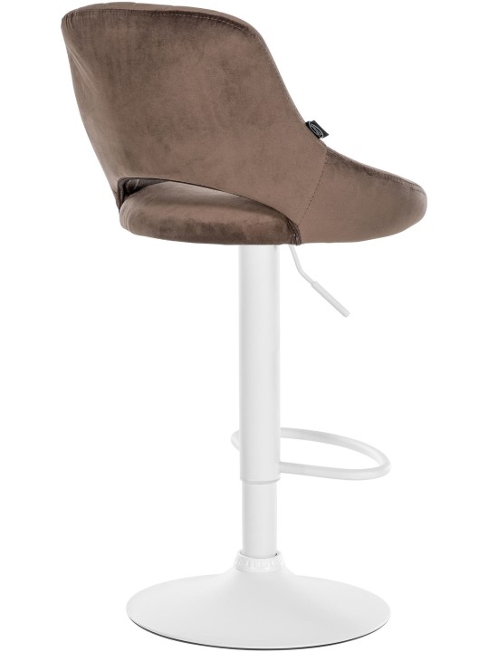 Set van 2 barkrukken Milet fluweel W, bruin