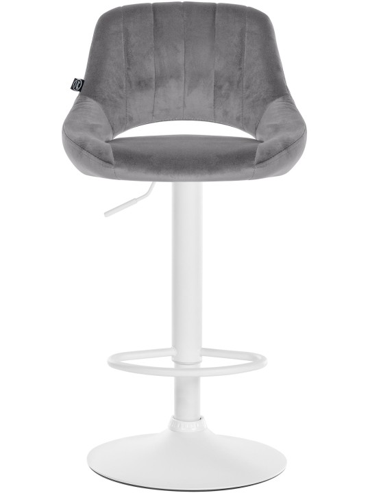 Set van 2 barkrukken Milet fluweel W, donkergrijs